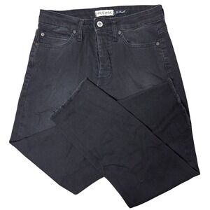 PLEASE Denim Jeans Black Wash‎ Frayed Hem Heart Detail Casual XS